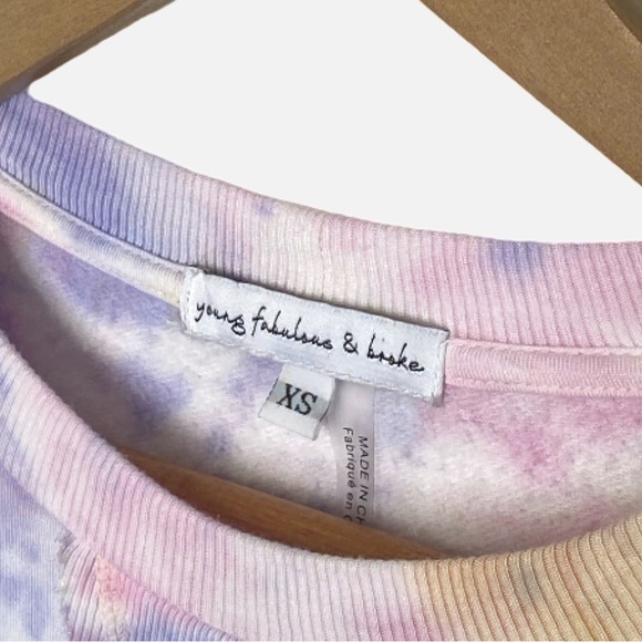 YOUNG FABULOUS & BROKE size XS oversize tie dye sweatshirt - Picture 3 of 3